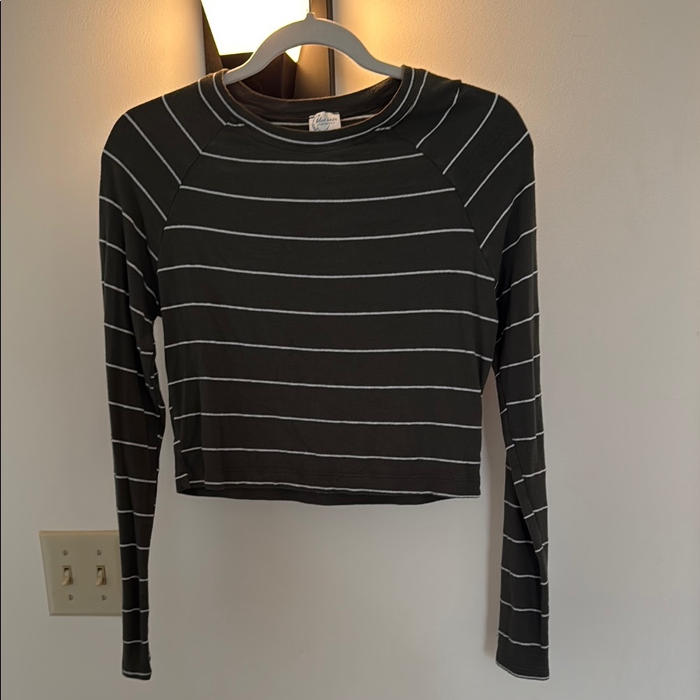 Black Striped Women's Top